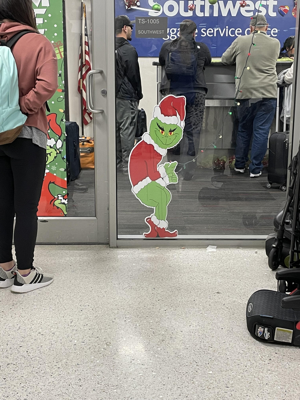 Ironic choice of holiday decor at the Nashville SWA office