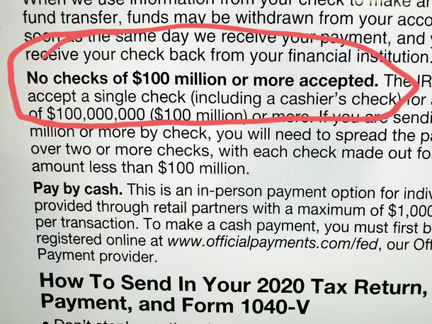 IRS Form -V I hate having to write multiple checks to pay my taxes