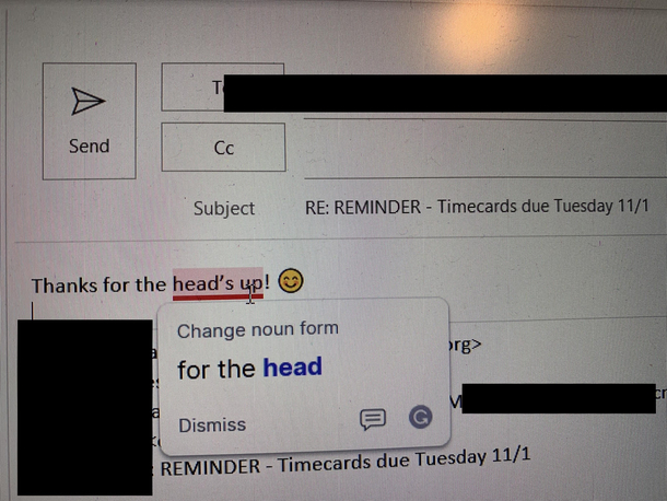 Is Grammarly Trying To Get Me Fired