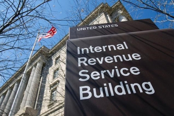 Is it just me or does the IRS building sign look like a giant Cards Against Humanity card