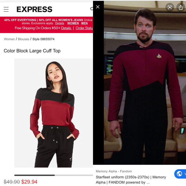 Is it just me or is Express serving Starfleet realness