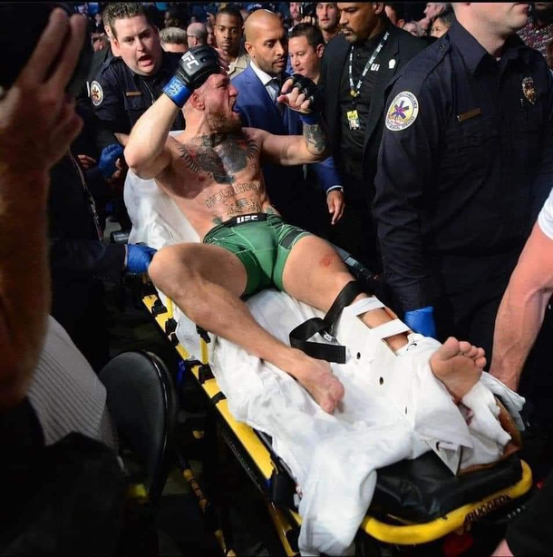 Is that Jonah Hill wheeling McGregor out