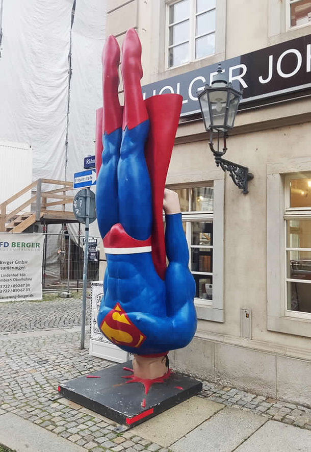 is the sidewalk made of kryptonite or is he getting old