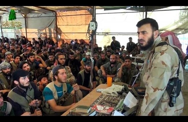 Islamic Front military chief Zahran Alloush uses Hello Kitty notebook