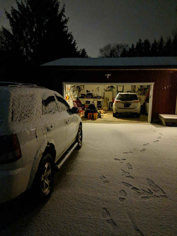 Isnt it great having a two-car garage hon Sure babe Fantastic