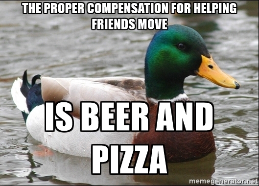 It applies to really any form of helping friends that involves manual labor
