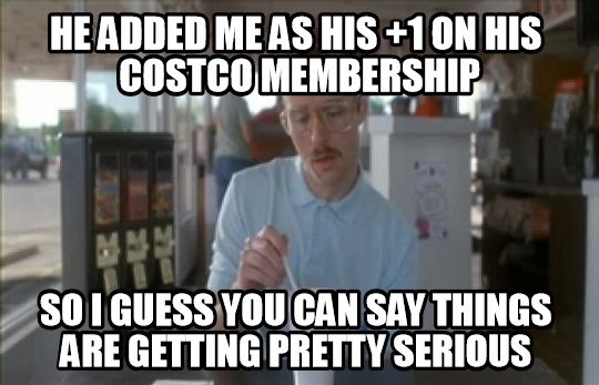 It feels like a major step in a relationship for some reason