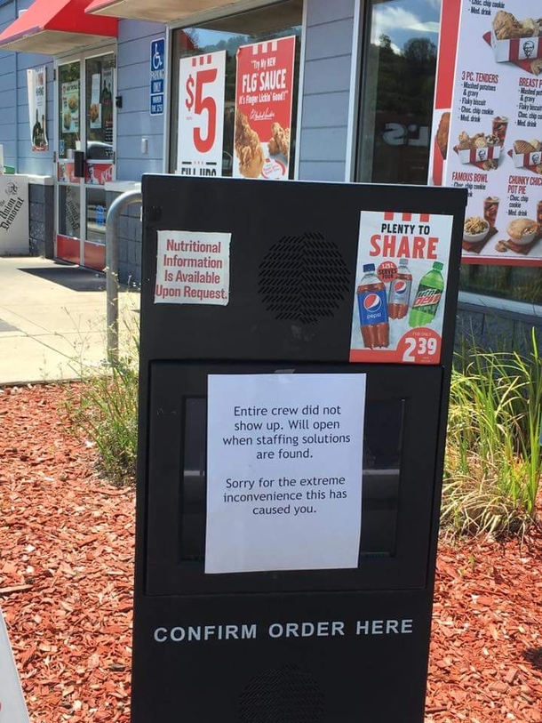 It happened at my local KFC as well