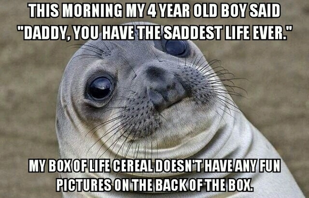 It is a pretty sad excuse for a cereal box
