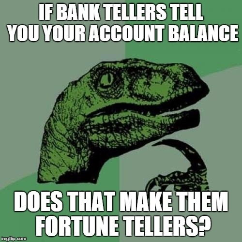 It never occurred to me