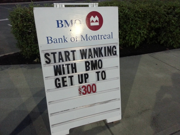 It said Banking yesterday