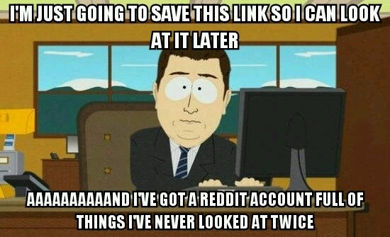 It seemed interesting at the time tho
