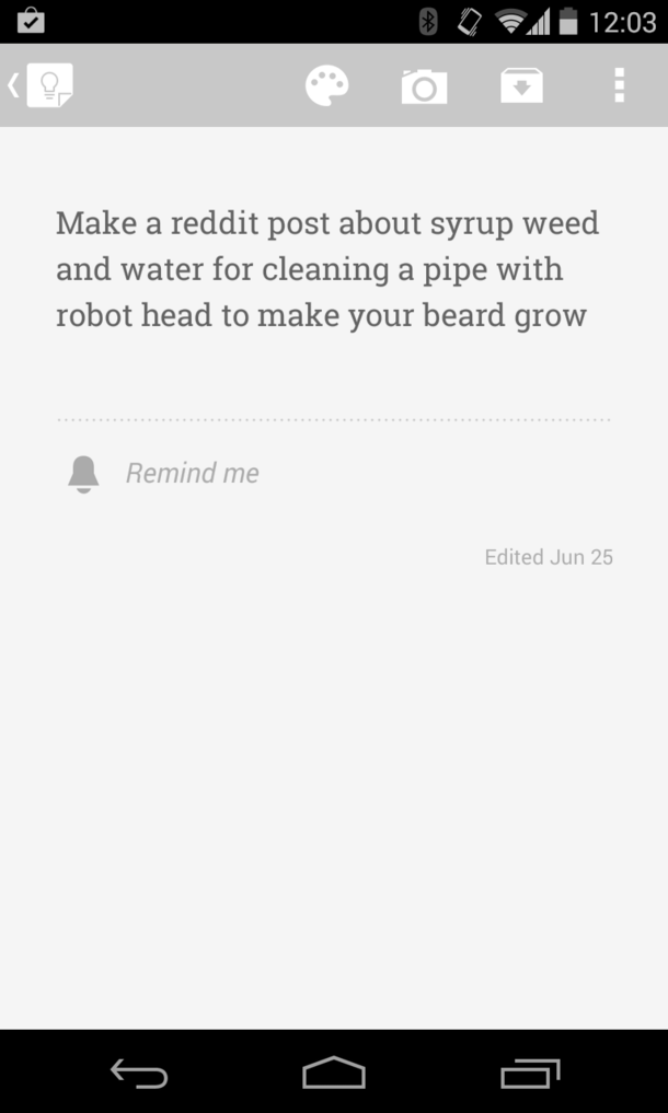 It seemed very important at the time and I had to write it down