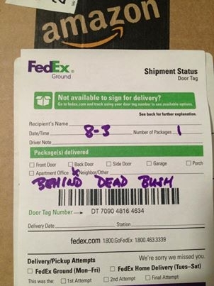 It seems the new FedEx guy is a yard care critic