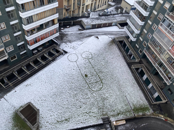 It snowed yesterday