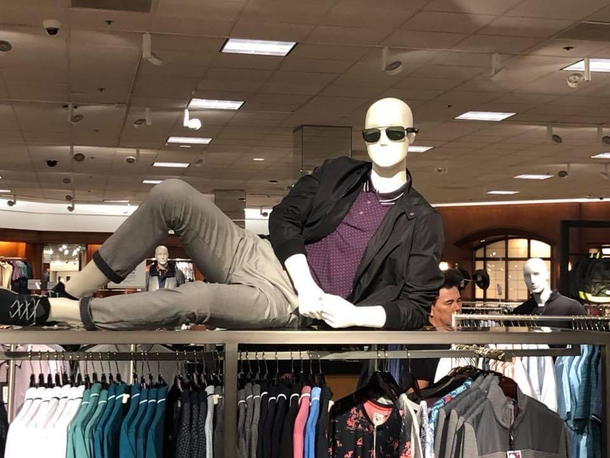It takes a lot of effort to make a mannequin look like a douchebag but there you have it