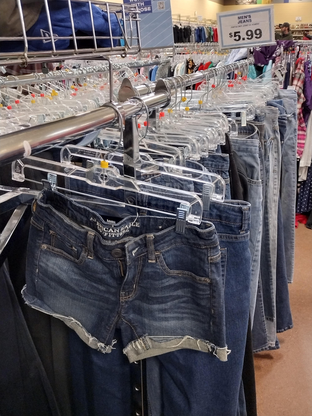 It takes a real man to wear those jeans