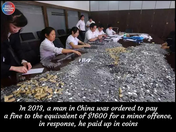 It took a total of  employees each working a full day just to count