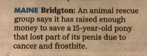 It was a slow news day in Maine