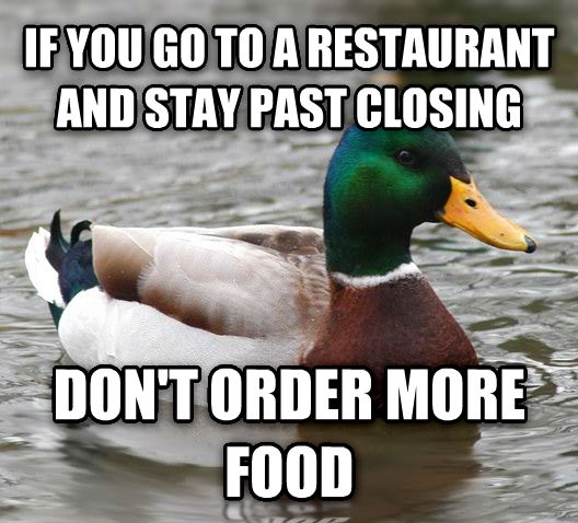 It was  and we close at 