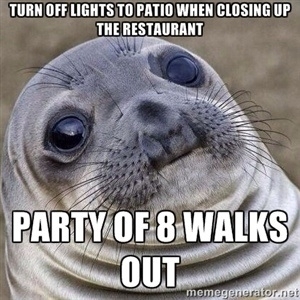It was midnight and I seriously thought all of the customers had left