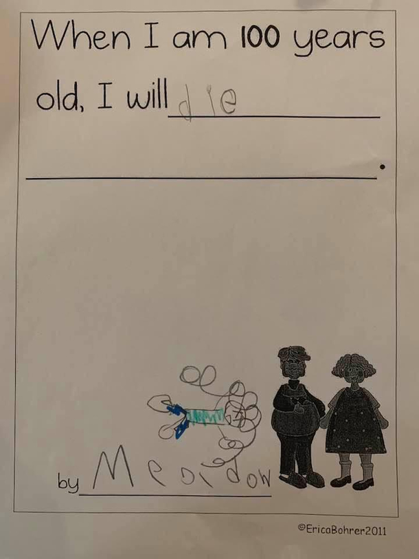 it was my cousins th day of school this is what she came home with