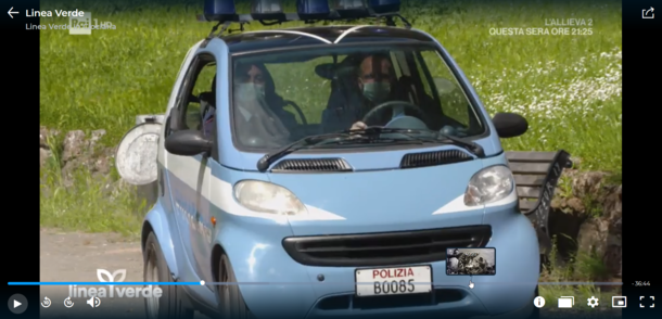 Italian police car with nice license plate