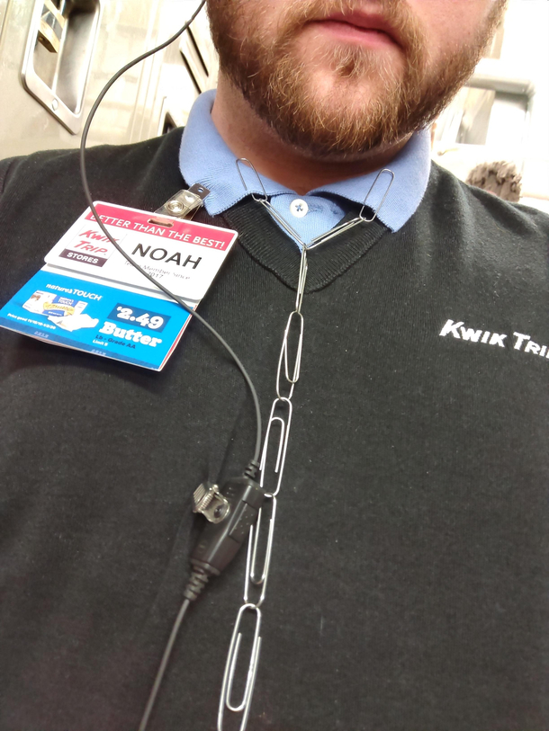 Its a clip-on tie