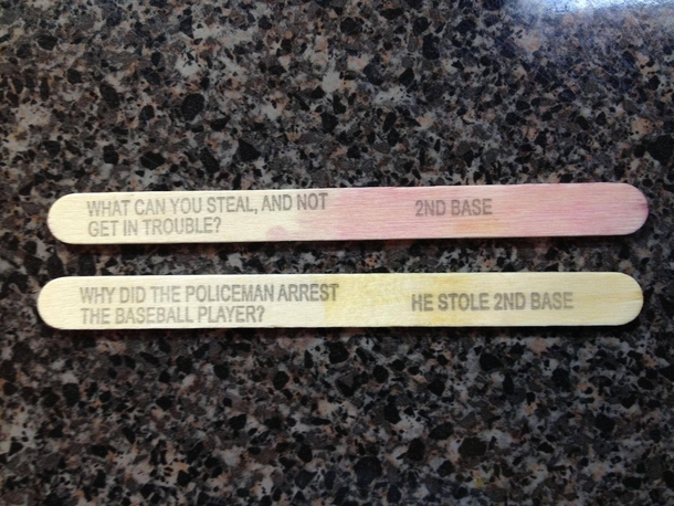 Its a dark world when you cant even trust popsicle sticks