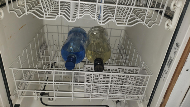 Its become a free-for-all in our little apartment Had to hide my personal booze stash in the one place my gf will never look