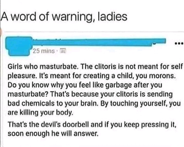 Its devils doorbell ladies