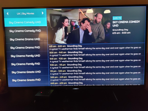 Its Groundhog Day Someone at Sky movies has a sense of humour