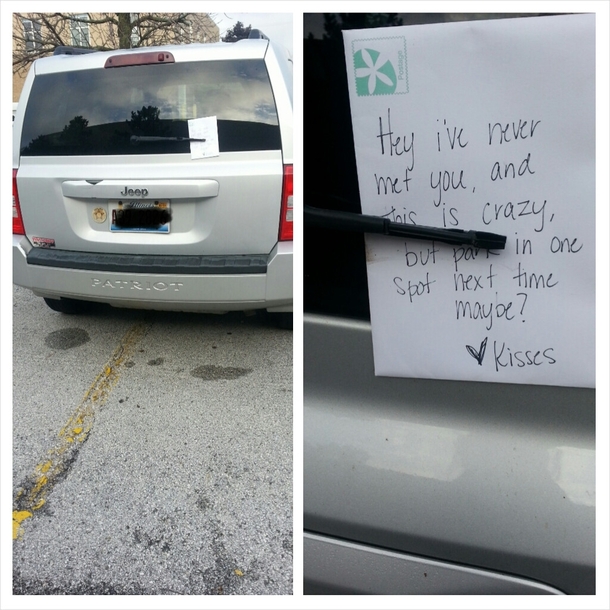 Its hard to park right 