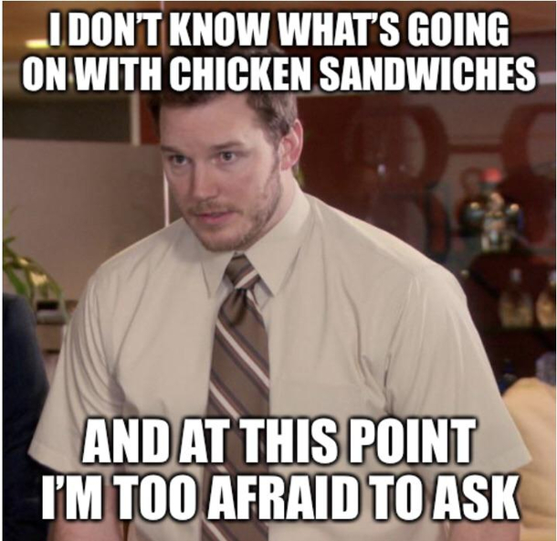 Its just a chicken sandwich