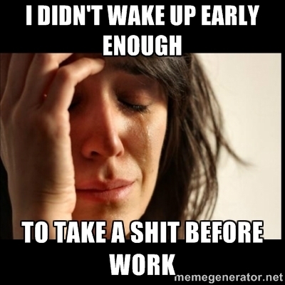 Its just now how anyone should have to start their day