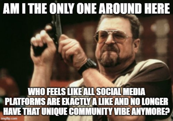 Its mostly just screenshot and copying from other websitesapps into other social media platforms