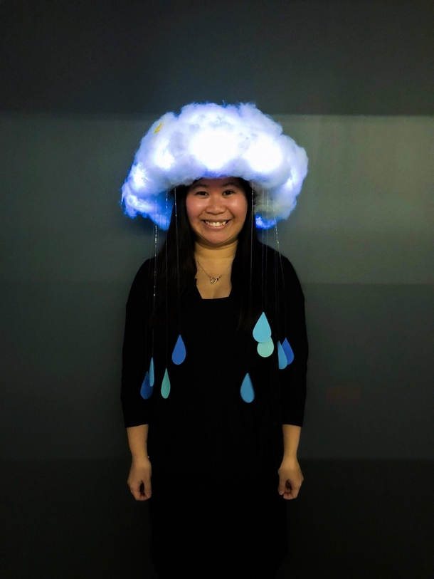 Its my first time making a Halloween costume Im a Rain Cloud