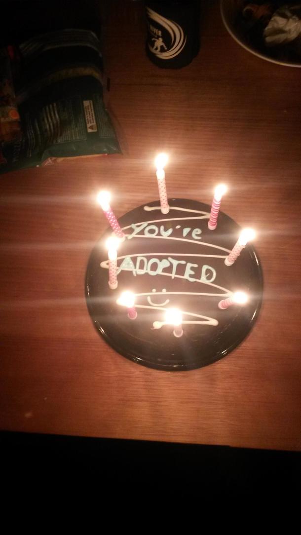 Its my th birthday today and my sister made me a cake