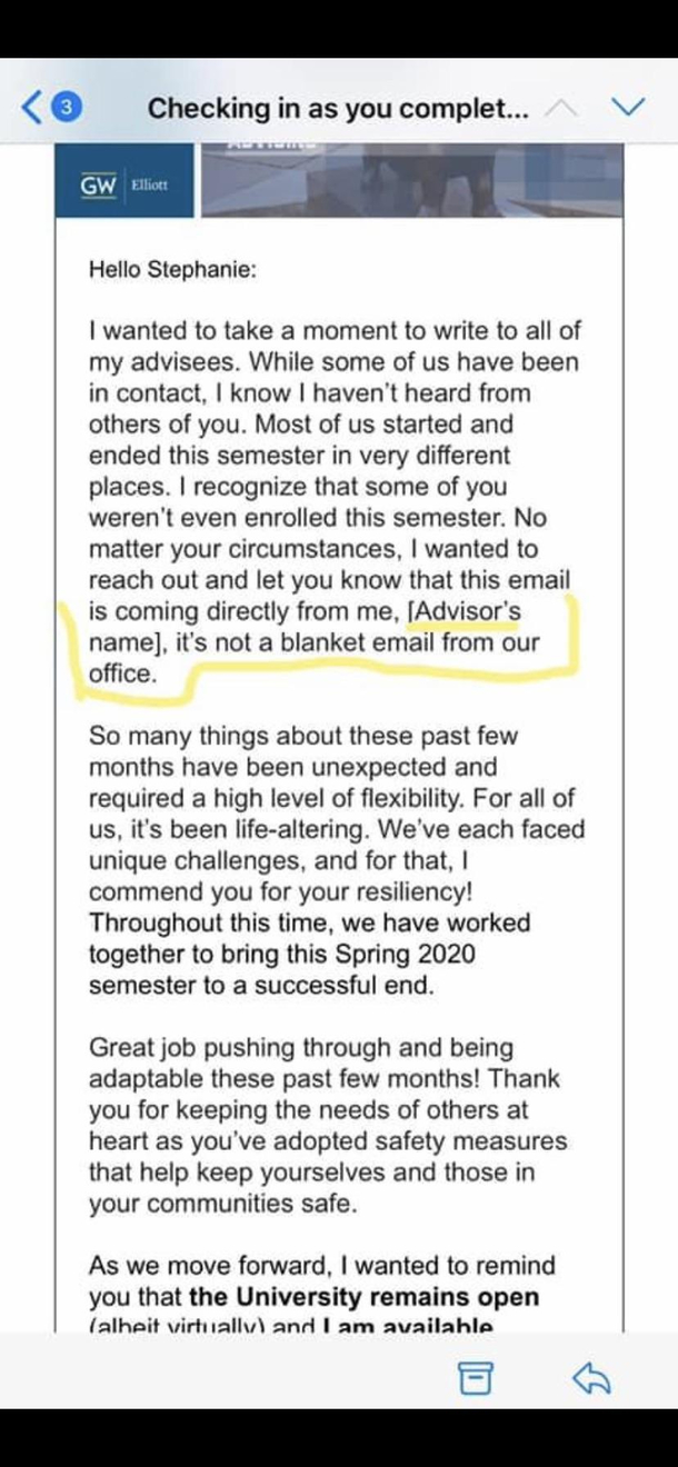 Its not a blanket email