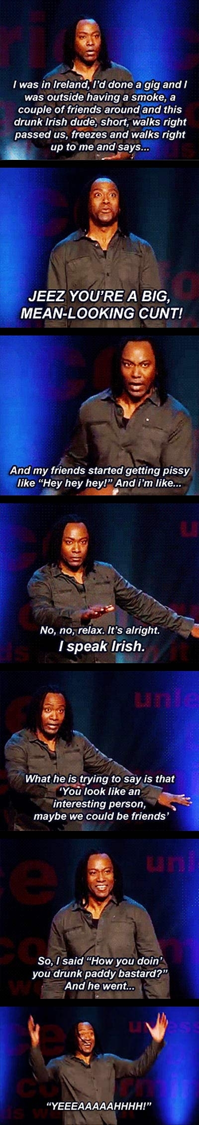 Its OK I speak Irish