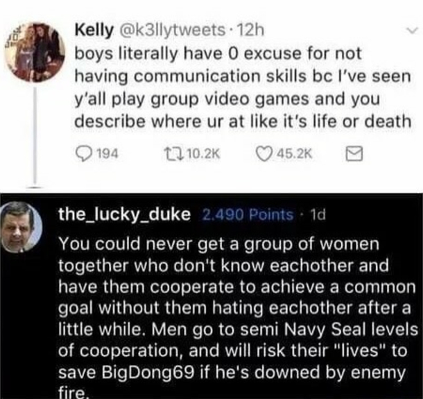 Its slightly sexist but still kinda funny