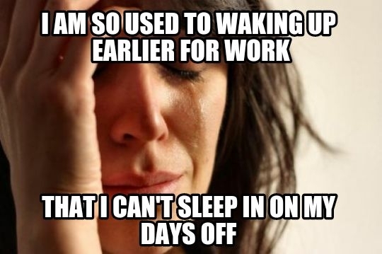 Its the only thing I look forward to on my days off but now I cant even enjoy doing this