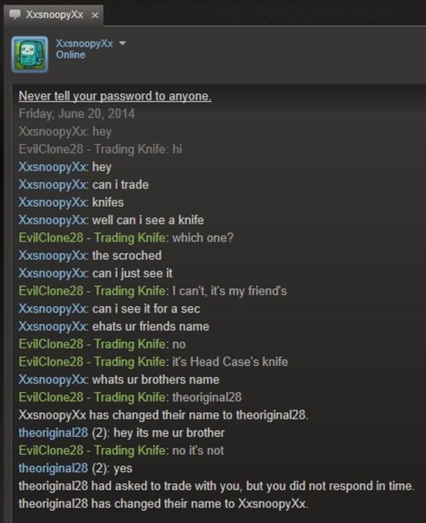 its your brother