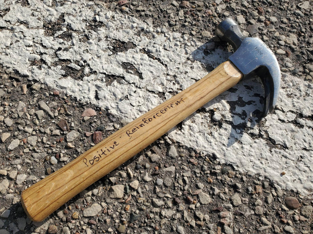 Ive been with my SO for almost  years He pulls out his tools to fix a flat today and this is the first time I have seen this hammer hes had the whole time