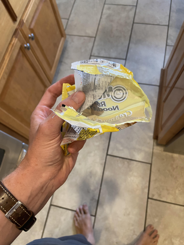 Ive finally reached the point in my life where I can toss out the ramen crumbs guilt free