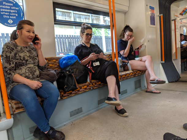 Ive heard of man spreading not quite sure what to call this though all other seats taken