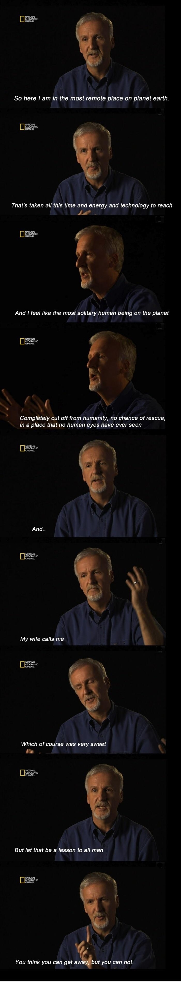 James Cameron with an important lesson for life