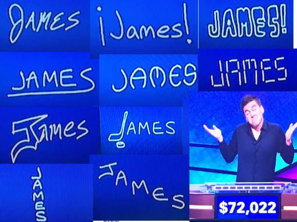 James Holzhauer running out of things to occupy himself with during Jeopardy