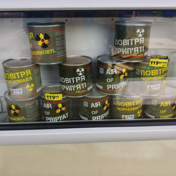 Jars of Radioactive air from Chernobyl