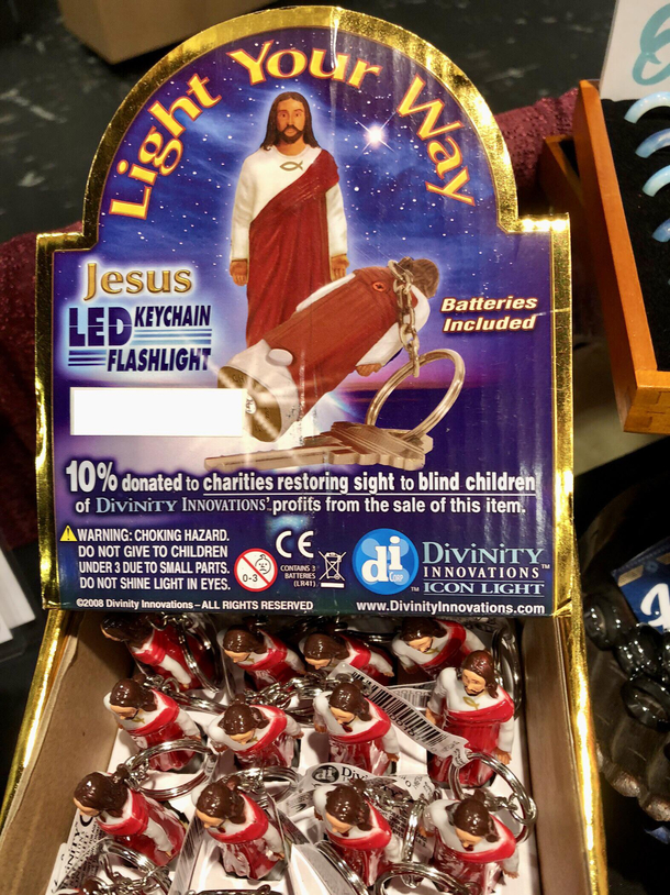 Jesus lights your way with his bum